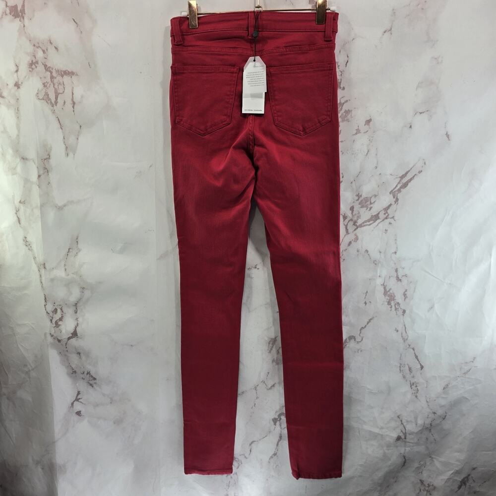 Universal Standard Jeans Womens 0 25 Long Tall Red High Rise Skinny Denim Seine